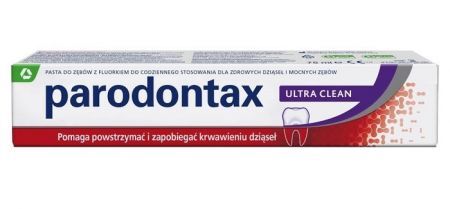 Parodontax Ultra Clean, pasta do zębów zapobiegająca krwawieniu dziąseł, 75ml