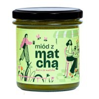 Pasieki Rodziny Sadowskich, miód nektarowy-wielokwiatowy z matchą, 430g