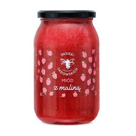 Pasieki Rodziny Sadowskich, miód z maliną, 1150g