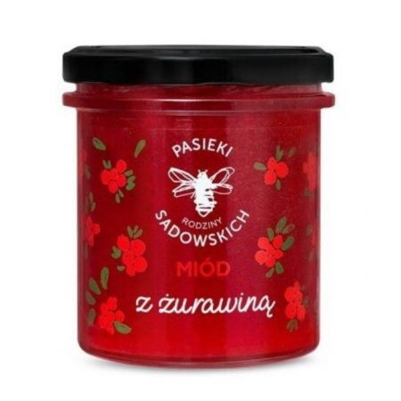 Pasieki Rodziny Sadowskich, miód z żurawiną, 430g