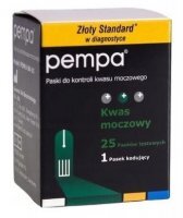 Paski do kontroli kwasu moczowego, Pempa BK-U1, 25 sztuk