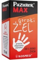 Pazurek Max, gorzki żel przeciw obgryzaniu paznokci, od 1 roku życia, 10ml