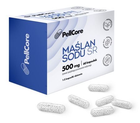 PellCore Maślan sodu SR 500mg, 60 kapsułek