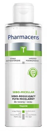 Pharmaceris T, Sebo-Micellar, płyn micelarny antybakteryjny, skóra trądzikowa, 200ml
