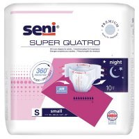 Pieluchomajtki Seni Super Quatro, rozmiar S, chłonność 9, 10 sztuk