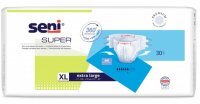 Pieluchomajtki Seni Super, rozmiar XL, chłonność 6, nowa wersja, 30 sztuk