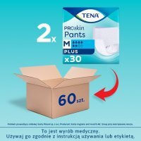 Pieluchomajtki Tena Pants ProSkin Plus, rozmiar M, chłonność 6/8, dwupak (2x30 sztuk) DARMOWA DOSTAWA