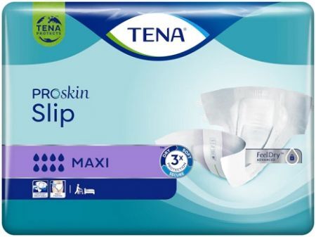Pieluchomajtki Tena Slip ProSkin Maxi, rozmiar L, chłonność 8/8, 10 sztuk