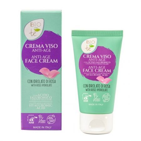 Pierpaoli Bioconte, krem do twarzy anti-age z hydrolatem różanym i małocząsteczkowym kwasem hialuronowym, 50ml