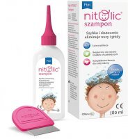 Pipi Nitolic, szampon eliminujący wszy i gnidy, po 2 roku życia, 180ml