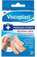 Plaster Pierwsza Pomoc, Viscoplast, Wrażliwa Skóra, 2 rozmiary, 12 sztuk