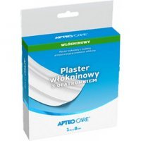 Plaster włókninowy z opatrunkiem, Apteo Care, do cięcia, biały, 1m x 8cm, 1 sztuka