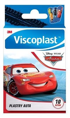 Plastry dla dzieci, Auta, Viscoplast, 10 sztuk
