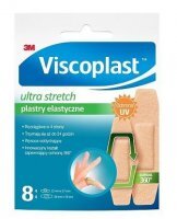 Plastry elastyczne, Viscoplast, Ultra Stretch, 2 rozmiary, 8 sztuk