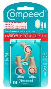 Plastry na pęcherze, Compeed, mix, 5 sztuk