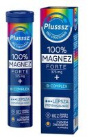 Plusssz 100% Magnez Forte + B-Complex, smak pomarańcza-grejpfrut, 20 tabletek musujących