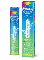 Plusssz Ashwagandha 100% Harmonia Complex, smak trawa cytrynowa - mango, 24 tabletki musujące