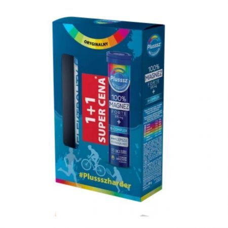 Plusssz Elektrolity + 100% Multiwitamina, 24 tabletki musujące + Plusssz 100% Magnez Forte + B-Complex, 20 tabletek musujących