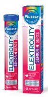 Plusssz Elektrolity Senior Serce, o smaku porzeczki i granatu, 24 tabletki musujące