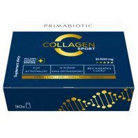 Primabiotic Collagen Sport, smak ananasowy, 30 ampułek po 30ml