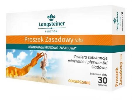 Proszek zasadowy, równowaga kwasowo-zasadowa, 30 tabletek
