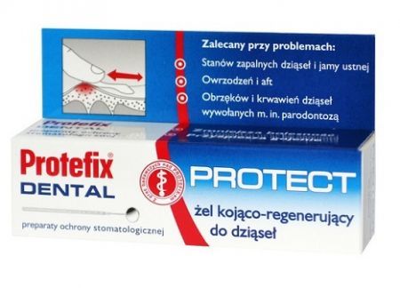 Protefix Dental Protect, żel kojąco-regenerujący do dziąseł, 10ml