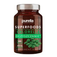 Purella Superfoods Oczyszczanie, Chlorella, 200 kapsułek