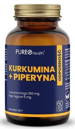 Pureo Health, kurkumina + piperyna, 60 kapsułek