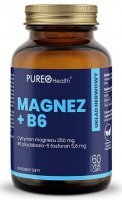 Pureo Health, magnez + B6, 60 kapsułek