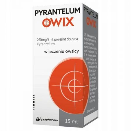 Pyrantelum Owix 250mg/5ml, zawiesina doustna, 15ml