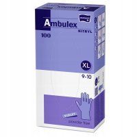 Rękawiczki Ambulex, nitrylowe, niesterylne, niepudrowane, fioletowe, rozmiar XL, 100 sztuk