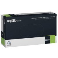Rękawiczki EasyCare Nitrile, nitrylowe, niesterylne, niepudrowane, czarne, rozmiar L, 100 sztuk