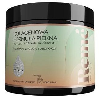 Reme, kolagenowa formuła piękna, caffe latte o smaku orzechowym, proszek, 150g