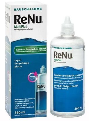 ReNu MultiPlus, płyn dezynfekcyjny i pielęgnacyjny do soczewek, 360ml