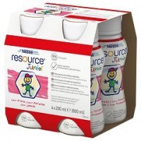 Resource Junior, produkt odżywczy wysokoenergetyczny, smak truskawkowy, płyn, 4x200ml