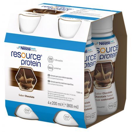 Resource Protein, produkt odżywczy wysokobiałkowy, smak czekoladowy, płyn, 4x200ml