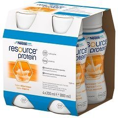 Resource Protein, produkt odżywczy wysokobiałkowy, smak morelowy, płyn, 4x200ml