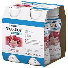 Resource Protein, produkt odżywczy wysokobiałkowy, smak owoców leśnych, płyn, 4x200ml