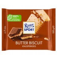 Ritter Sport, Butter Biscuit, czekolada mleczna z herbatnikami maślanymi, 100g