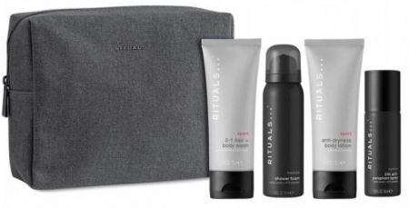Rituals, Homme, zestaw dla mężczyzn, pianka pod prysznic, 50ml + antyperspirant w sprayu, 50ml + Sport, balsam do ciała, 70ml + żel pod prysznic, 70ml