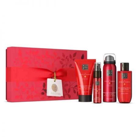 Rituals, The Ritual of Ayurveda, mały zestaw dla kobiet, pianka pod prysznic, 50ml + mgiełka do ciała, 20ml + balsam, 70ml + olejek pod prysznic, 75ml