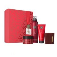 Rituals, The Ritual of Ayurveda, średni zestaw dla kobiet, pianka pod prysznic, 200ml + krem do ciała, 100ml + peeling do ciała, 125g + świeca, 140g