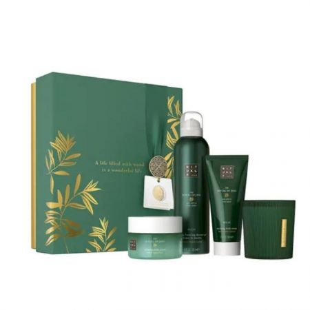 Rituals, The Ritual of Jing, średni zestaw, pianka, 200ml + krem, 100ml + peeling, 125g + świeca zapachowa, 140g
