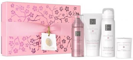 Rituals, The Ritual of Sakura, mały zestaw dla kobiet, pianka pod prysznic, 50ml + krem do ciała, 70ml + mus do ciała, 50ml + świeca, 25g