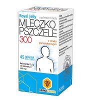 Royal Jelly Mleczko Pszczele 300, bez cukru, smak pomarańczowy, 45 tabletek do ssania