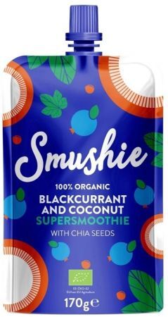 Salvest Smushie Bio Charge Boost, puree owocowe z kokosem i nasionami chia, 170g