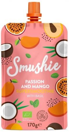 Salvest Smushie Bio Exotic Boost, puree owocowe z kokosem i nasionami chia, 170g