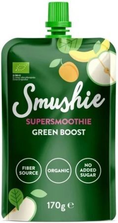 Salvest Smushie Bio Green Boost, puree owocowo-warzywne z nasionami chia, 170g