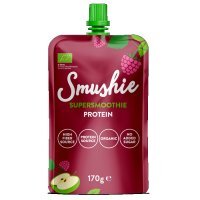 Salvest Smushie Bio Protein Boost, puree owocowe z nasionami chia i białkiem serwatkowym, 170g