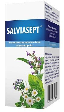 Salviasept, koncentrat do sporządzania roztworu do płukania gardła, 38ml